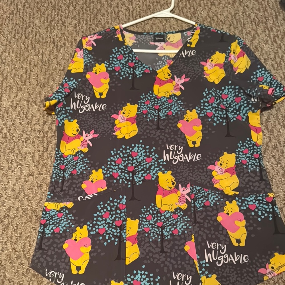 Disney Winnie the poo scrub top